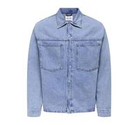 ONLY & SONS Onsemil Box Azg DNM Giacca da Uomo, Medium Blue Denim, L, Media Blu Denim, L