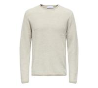 ONLY & SONS Onseric Reg 12 Struc Crew Knit Noos, Rivestimento Argento., L