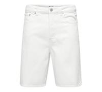 ONLY & SONS Onsfade Loose White 1662 Pim DNM Shorts Pantaloncini di Jeans, Bianco, XL Uomo