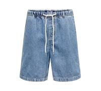 ONLY & SONS Onsfade Strings MB 4159 DNM Shorts, Media Blu Denim, M Uomo
