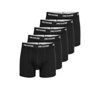Only & Sons Onsfitz Solid Black Trunk, Confezione da 5 Boxer a Pantaloncino Uomo (Pacco da 5)
