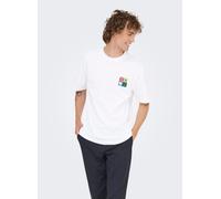 Only & Sons - ONSFRED GIROUD RLX SS TEE Bianco - Abbigliamento S Bianco
