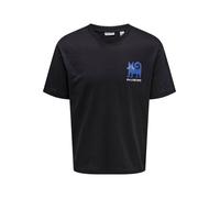Only & Sons - ONSFRED PLATINI RLX SS TEE Nero - Abbigliamento L Nero