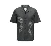 ONLY & SONS Onsgali RLX Resort SS EMB Shirt, Gessato Grigio, M Uomo