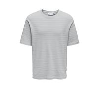 ONLY & SONS Onsgivo Reg 12 SS Crew Knit Noos, Grigio Glacier, L Uomo