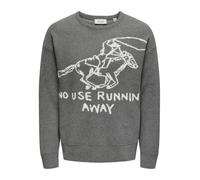 ONLY & SONS ONSGUNNER RLX LS Jacquard Crew Knit, Ultimate Grey, XL