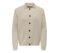 Only & Sons Cardigan Onsjacob Reg LS vestibilità classica color pietra Bianco M Uomo