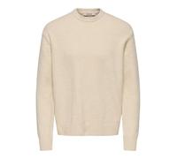 ONLY & SONS - Maglione comodo girocollo color crema-Bianco L