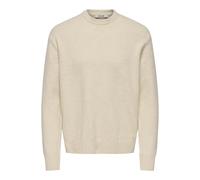 ONLY & SONS - Maglione comodo girocollo color crema-Bianco 2XL