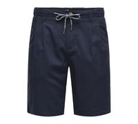 ONLY & SONS Onsleo Linen Mix 0048 Shorts Pantaloncini, Navy Scuro, S Uomo