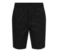 ONLY & SONS ONSLINUS 0007 COT Lin Shorts Noos Pantaloncini, Black, M Uomo
