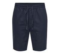 ONLY & SONS ONSLINUS 0007 COT Lin Shorts Noos, Pantaloncini Uomo, Dark Navy,