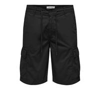 ONLY & SONS Onsloc Cargo Shorts 0157 Pantaloncini, Nero, M Uomo