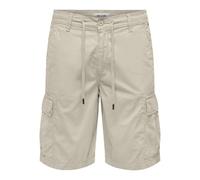 ONLY & SONS Onsloc Cargo Shorts 0157 Pantaloncini, Stregata dalla Luna, M Uomo