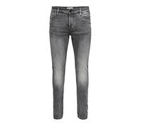 ONLY & SONS Onsloom Slim Zip Sweat Grey ST 7103 Noos Jeans, Grigio Denim, 36 Uomo