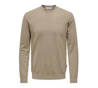 Only & Sons Maglione Onsloui Reg 12 Mel Crew Knit lavorato a maglia tortora desert mélange L Uomo