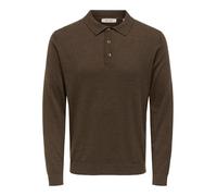 ONLY & SONS Onsloui Reg 12 LS Mel Polo Knit, Chicco di caffè, M