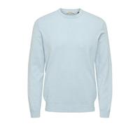Only & Sons Onsloui Reg 12 Mel Crew Knit Noos, Blu Cashmere, XS Uomo