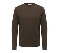 ONLY & SONS Onsloui Reg 12 Mel Crew Knit Noos, Chicco di caffè, XXL