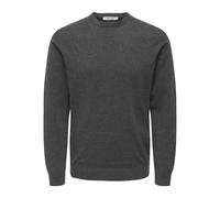ONLY & SONS Onsloui Reg 12 Mel Crew Knit Noos, Grigio Scuro mélange, L