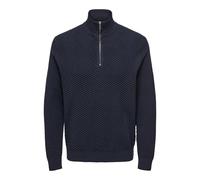 ONLY & SONS Onsmace Reg 12 Herringbon Half Zip Knit da Uomo, Blazer Blu Marine, L