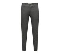 ONLY & SONS Onsmark 020960 - Pantaloni Slim Check, Nero, 32W x 32L
