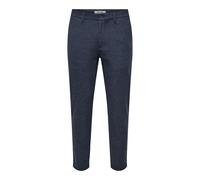 ONLY & SONS Onsmark 0353 - Pantaloni Slim Brushed Pique, Blu Notte, 32W x 32L