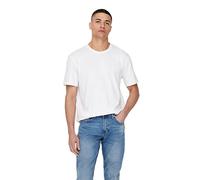 ONLY & SONS Onsmax Life Reg SS Stitch Tee Noos T-Shirt, Bianco, S Uomo