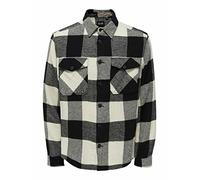 Only & Sons Onsmilo Life LS Check - Camicia da Uomo, Nero, XS