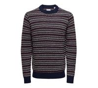ONLY & SONS Onsmusa Reg 3 Struc Crew Knit Maglione Lavorato a Maglia, Blazer Blu Marine, M Uomo