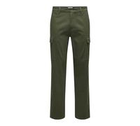 ONLY & SONS Onsnicky Straight 0241-Pantaloni Noos Pantaloni Cargo, Olive Night, 33W x 32L Uomo