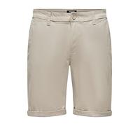 ONLY & SONS Onspeter Regular 0013-Pantaloncini Noos Pantaloncini, Rivestimento Argento, M Uomo