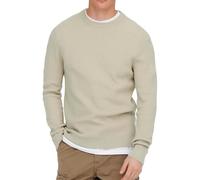 ONLY & SONS Onsphil 12 Struc Crew Knit Noos Felpa, Rivestimento Argento, S Uomo