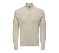 ONLY & SONS Onsphil Reg 12 Cotton Half Zip Knit Noos Maglione, Rivestimento Argento, M Uomo