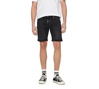ONLY & SONS Onsply Washed Black 5192-Pantaloncini Noos Pantaloncini in Jeans, Nero delavé, L Uomo