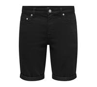 ONLY & SONS Onsply Jog Blk 0280 Pim DNM Shorts Noos Pantaloncini di Jeans, Denim Nero, M Uomo