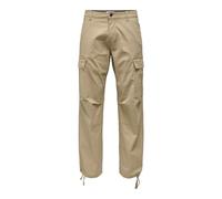 ONLY & SONS Onsray Life 0020 Ribstop Cargo Pant Noos, Cincillà, 27W x 32L Uomo