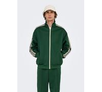 Only & Sons - ONSRIBER RLX LS ZIP STRIPE TRACK SWEAT Verde - Abbigliamento XL Verde