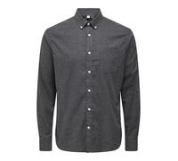 ONLY & SONS Onsroad Life Reg Melange - Camicia a Maniche Lunghe da Uomo, Nero, M