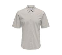 ONLY & SONS ONSROBIN Button Under SS Stretch Shirt, Stregata dalla Luna, XL