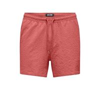 ONLY & SONS Onsted Life Solid Seersucker Swim Noos Costume a Pantaloncino, Dusty Cedar, L Uomo