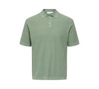 ONLY & SONS Onstony Reg 12 SS Waffle Polo Knit, Iceberg Green, S Uomo