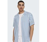 Only & Sons - ONSWAYNE LIFE SS VISCOSE SHIRT NOOS Blu - Abbigliamento XXL Blu