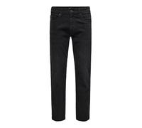 ONLY & SONS Onsweft Regular Black 8638 Mat DNM Noos Jeans, Denim Nero, 32W x 32L Uomo