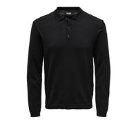 ONLY & SONS Onswyler Life LS Polo Knit Pullover da Uomo, Nero, XL