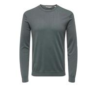 ONLY & SONS - Maglione regular fit girocollo blu ottanio-Verde M