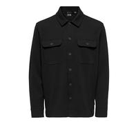 ONLY & SONS Overshirt Sweat Onsnewkodyl-Felpa Oversize Noos, Nero, XS Uomo