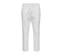 ONLY & SONS - Pantalaccio Crop Linus Misto Lino - - Trousers - Uomo - Bianco - L