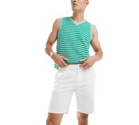 ONLY & SONS - Pantaloncini chino bianchi in misto lino-Bianco W34