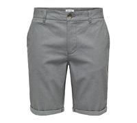 Only & Sons Onspeter Dobby 0058 Noos Pantaloncini Chino, Gessato Grigio/Dettaglio: Grifone, L Uomo